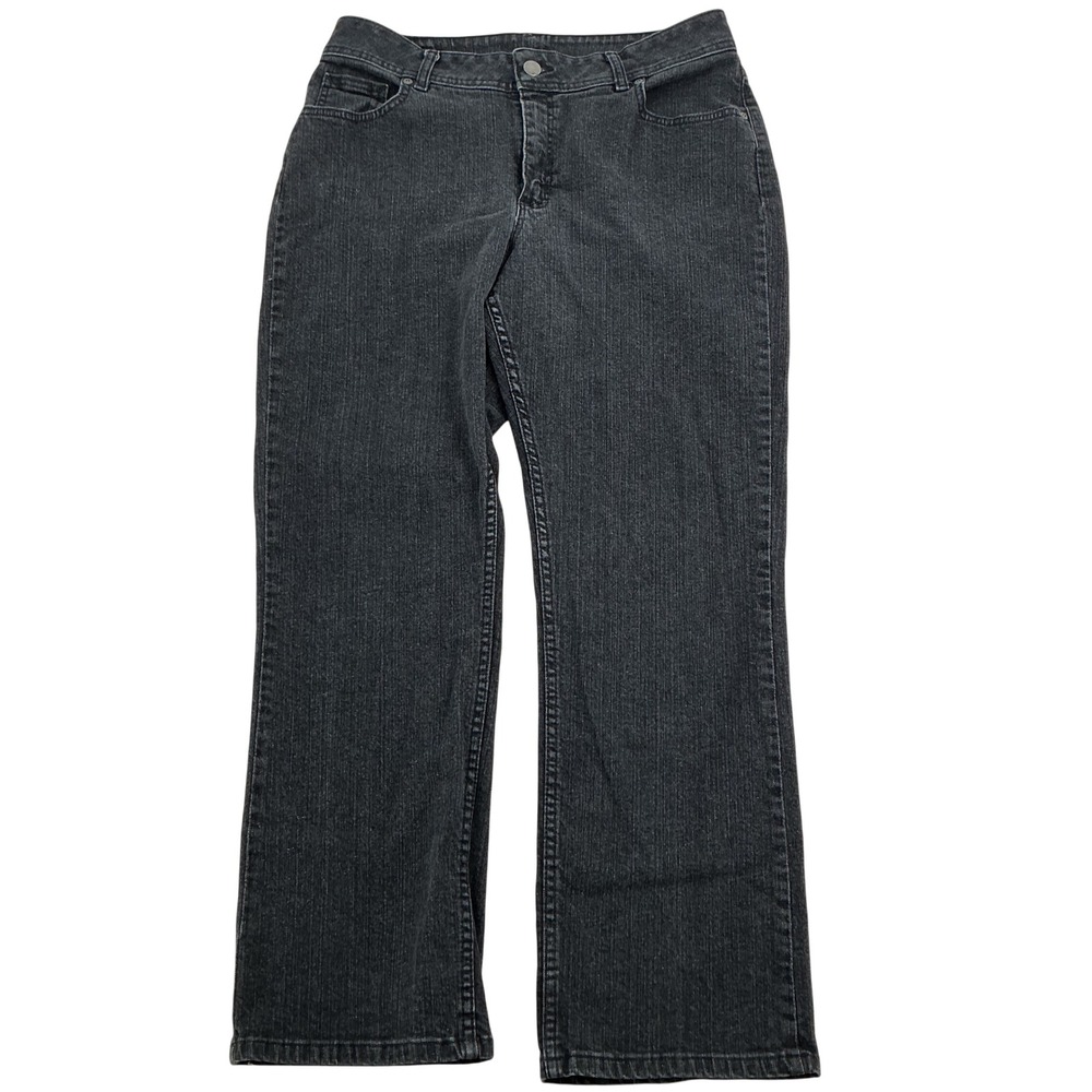 Riders by Lee Straight Leg Jeans Women 16P Black Cotton Blend Classic Normcore